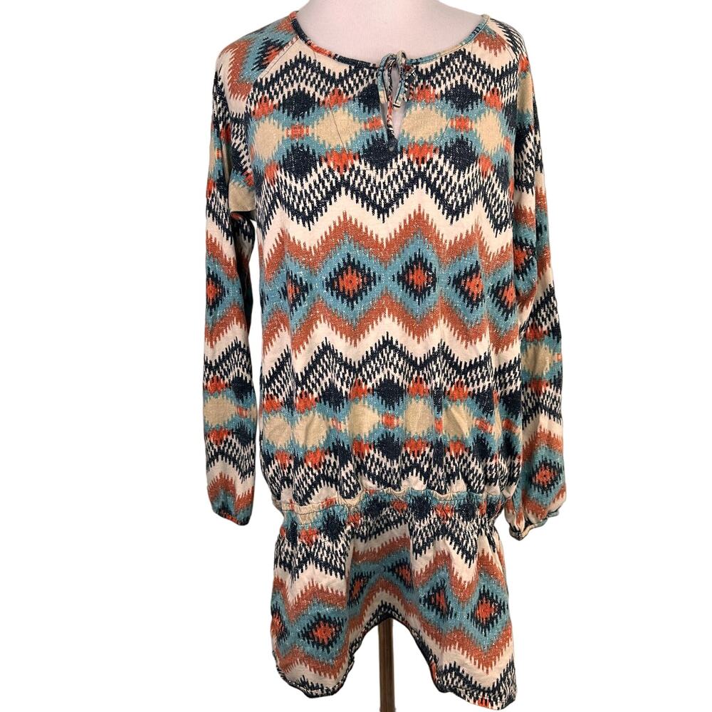 Patagonia W's Kamala Drop Waist Tie Neck Tunic Size Medium